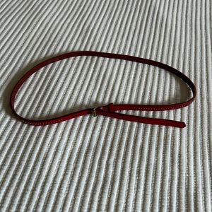 Jcrew red skinny belt small
